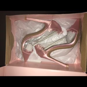 Pink Satin Heels (NEW W/ BOX)